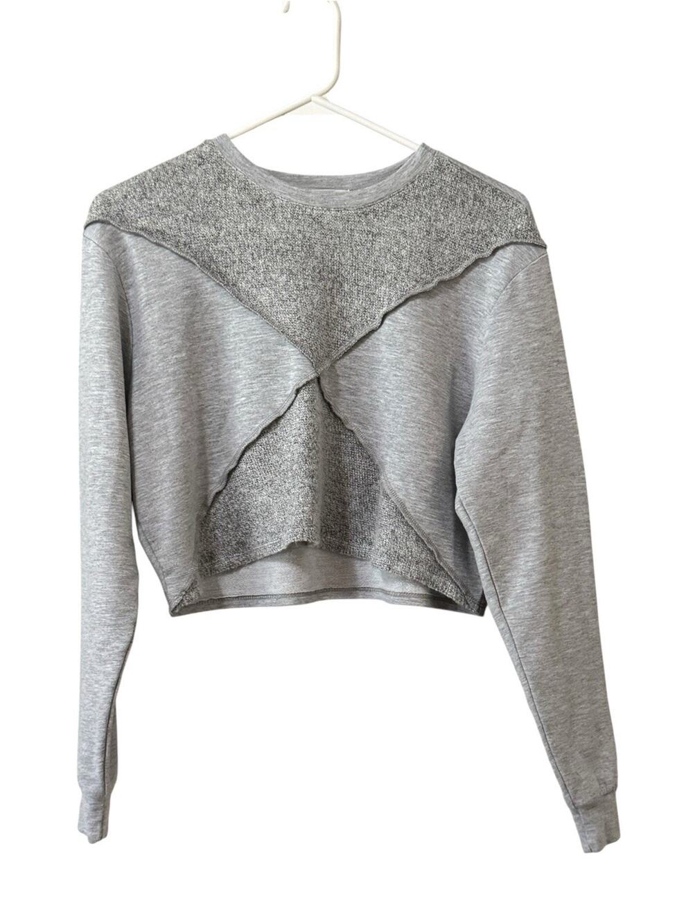 Fitz + Eddie Crop Sweater Top Women Size XS Long Sleeve Lightweight Relaxed City